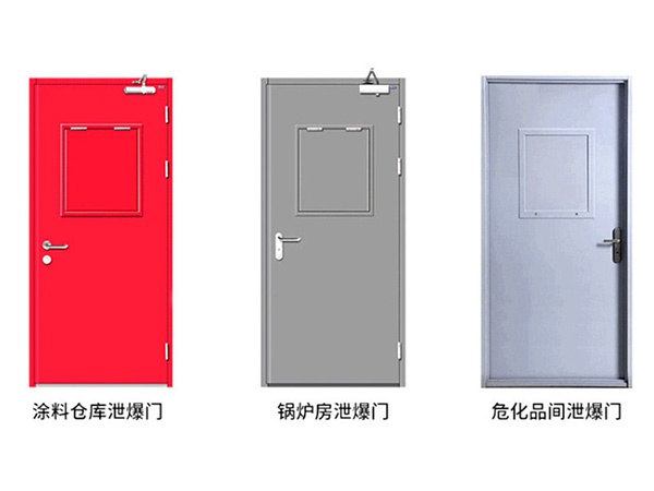 Explosion resistant door, explosion release door