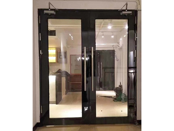 Fireproof glass door