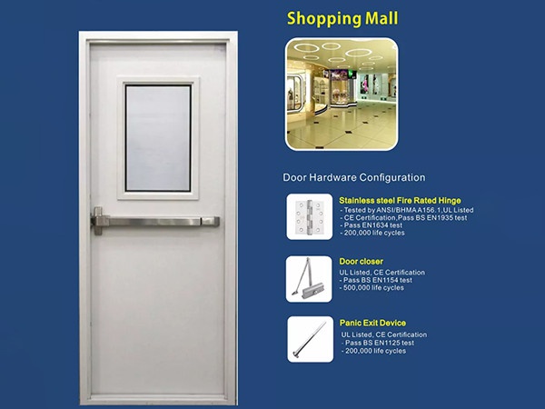 2 3-hour steel fireproof door