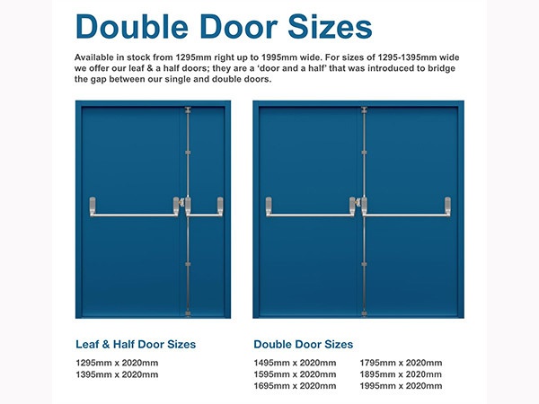 2 3-hour steel fireproof door